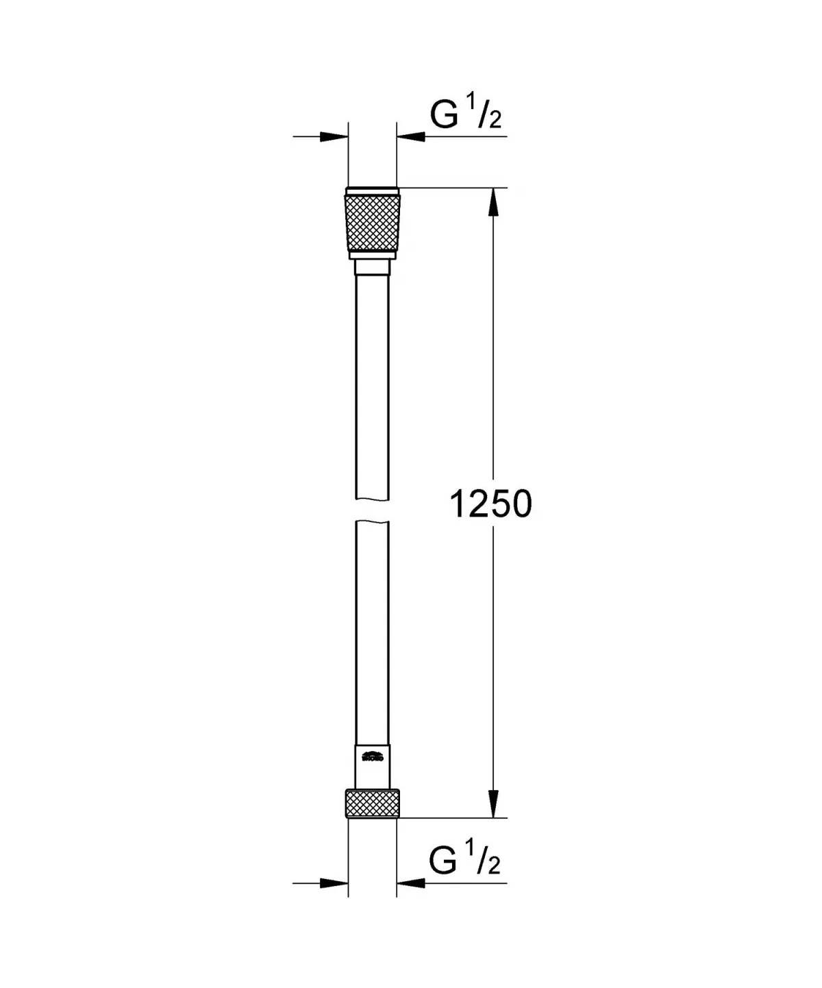 Furtun de dus Grohe SilverFlex, 1.25 m, universal, mat, otel satinat, 28362DC0 [5]