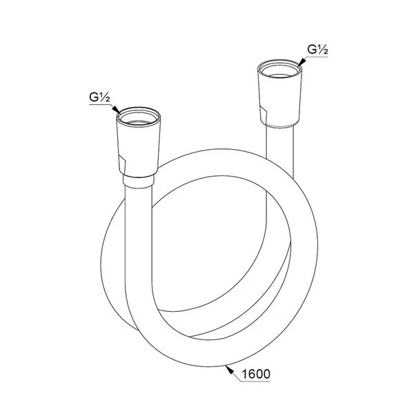 Furtun de dus Kludi Suparaflex negru mat 160 cm [2]