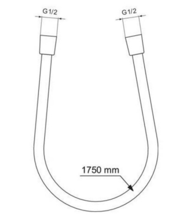 Furtun dus Roca A5B2116NB0, 1.75 m, 5 bar, 1/2 tip conexiune para dus, 1/2 tip conexiune baterie, Negru [4]