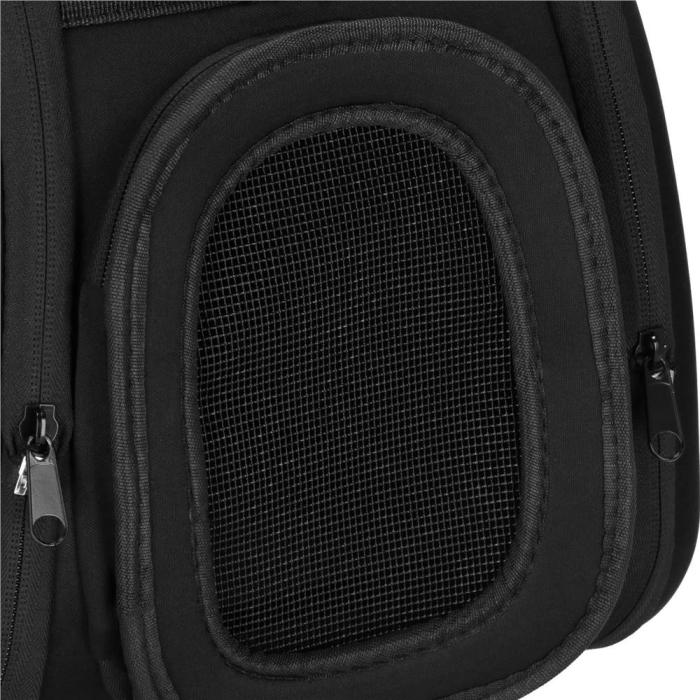 Geanta pentru transport animale mici-medii, pentru caine si pisica, pliabila, curea de umar, 25x45x37 cm, negru [12]