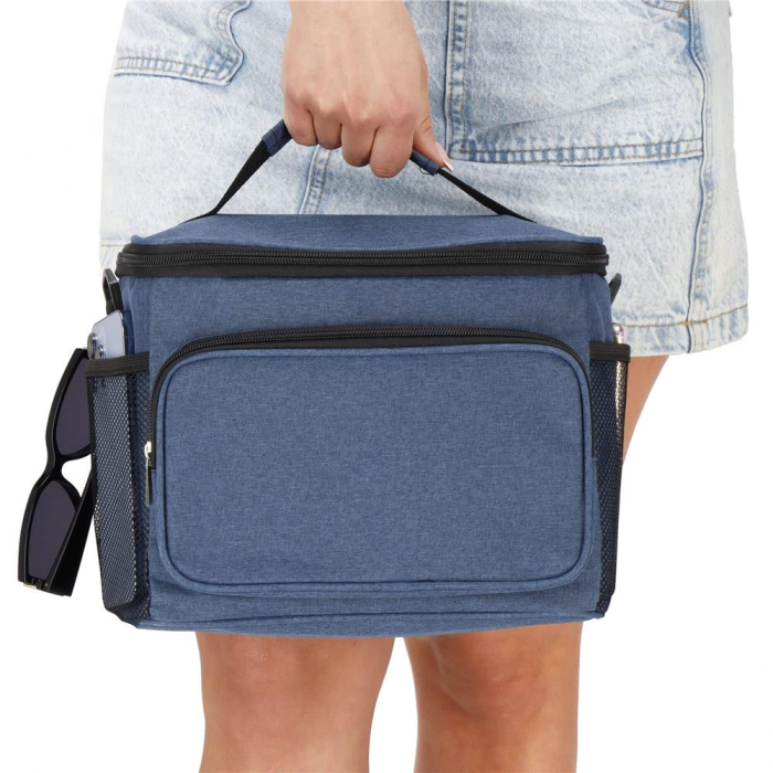 Geanta termoizolanta pentru plaja sau picnic, 11 L, pliabila, 27x19x20,5 cm, albastru [6]