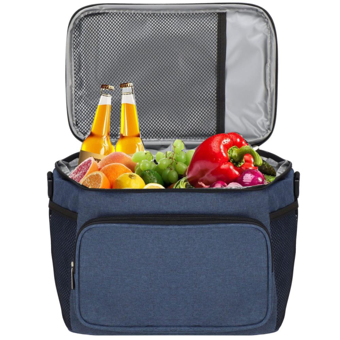 Geanta termoizolanta pentru plaja sau picnic, 11 L, pliabila, 27x19x20,5 cm, albastru [18]