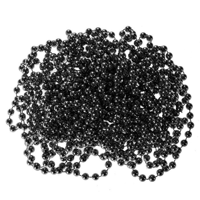 Ghirlanda de margele pentru bradul de Craciun, 10 metri, neagra [5]