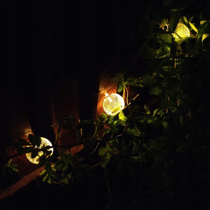 Ghirlanda luminoasa, LED, model Altros, 10 becuri, 380cm, incarcare solara, lumina alb cald [12]