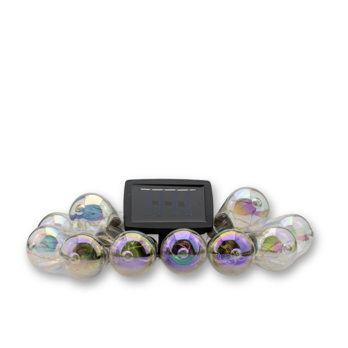 Ghirlanda luminoasa, LED, model Felisi, 10 becuri, 380cm, incarcare solara, lumina alb multicolor [9]