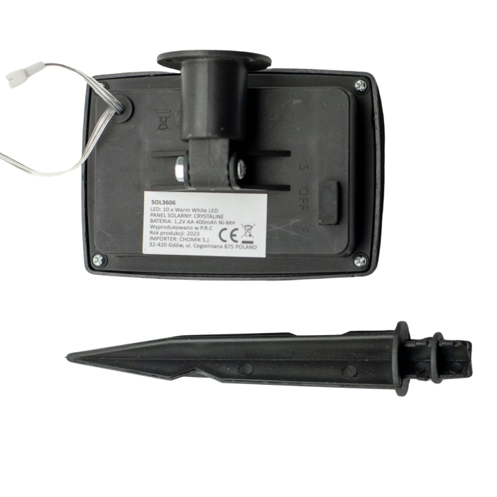 Ghirlanda luminoasa, LED, model Hemma, 10 becuri, 380cm, incarcare solara, lumina alb cald [10]