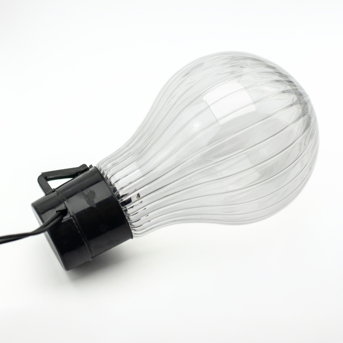 Ghirlanda luminoasa, LED, model Stripes, 10 becuri, 380cm, incarcare solara, lumina alb cald [10]