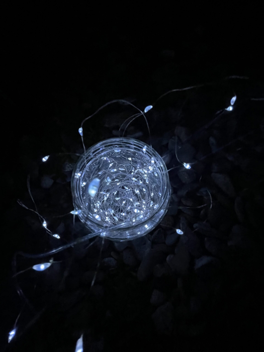 Ghirlanda luminoasa liniara, 100 LED-uri, 990cm, incarcare solara, alb rece [13]