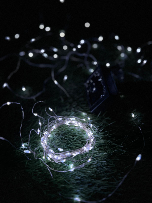 Ghirlanda luminoasa liniara, 100 LED-uri, 990cm, incarcare solara, alb rece [15]