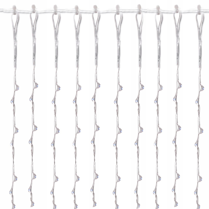 Ghirlanda luminoasa tip perdea 400 LED-uri, 3m, pentru interior/exterior, iluminare alba [8]