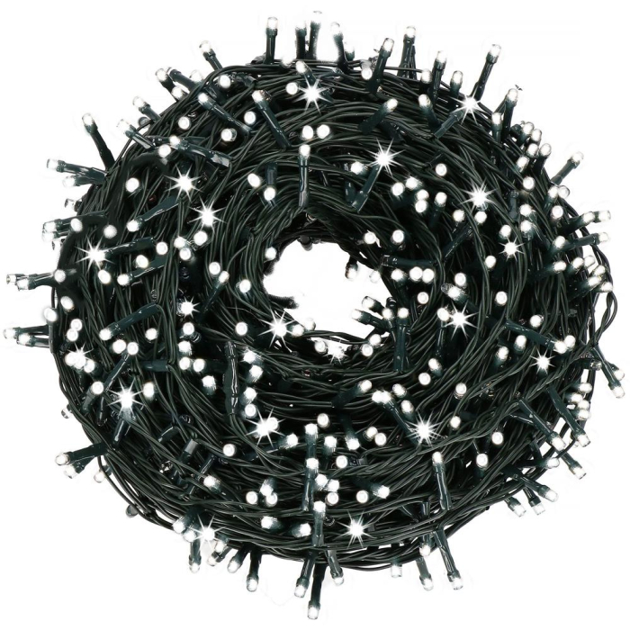 Ghirlanda luminoasa tip perdea Premium 300 LED-uri, 14,5m, 18Wati, interior/exterior, cu flash, alb rece [13]