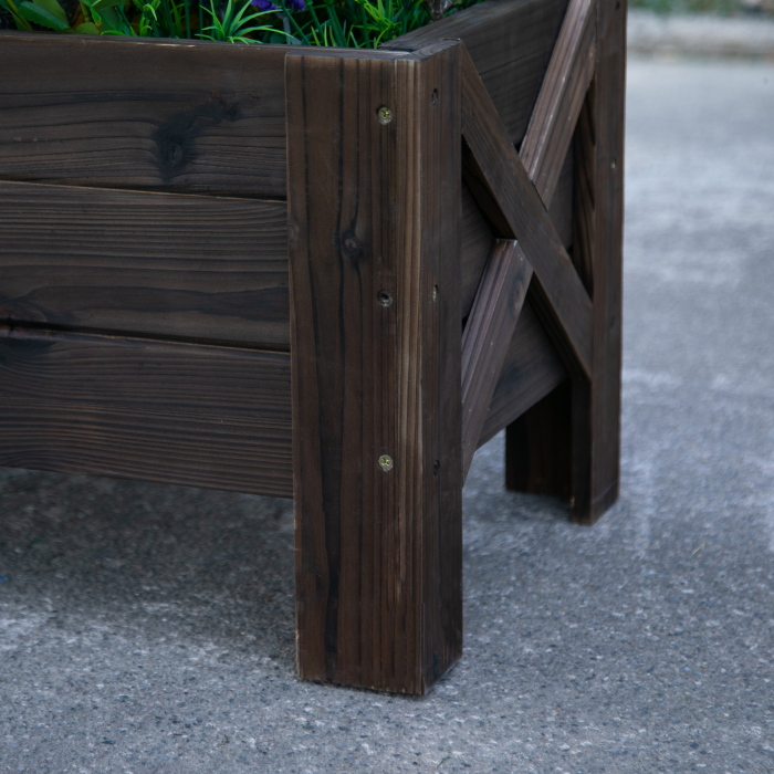  ghiveci din lemn pentru plante, 100x36.5x36 cm, maro [9]