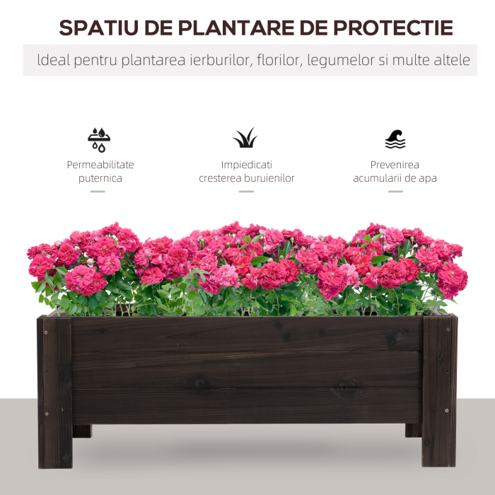  ghiveci din lemn pentru plante, 100x36.5x36 cm, maro [4]