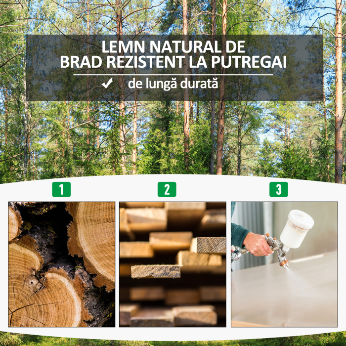  Ghiveci pentru Extern din Lemn cu Spatar pentru Plante Cataratoare [7]