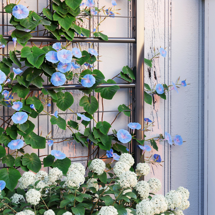  Ghiveci Ridicat pentru Gradina cu Suport pentru Plante Cataratoare din Otel Galvanizat, 90x40x120 cm, Negru [8]