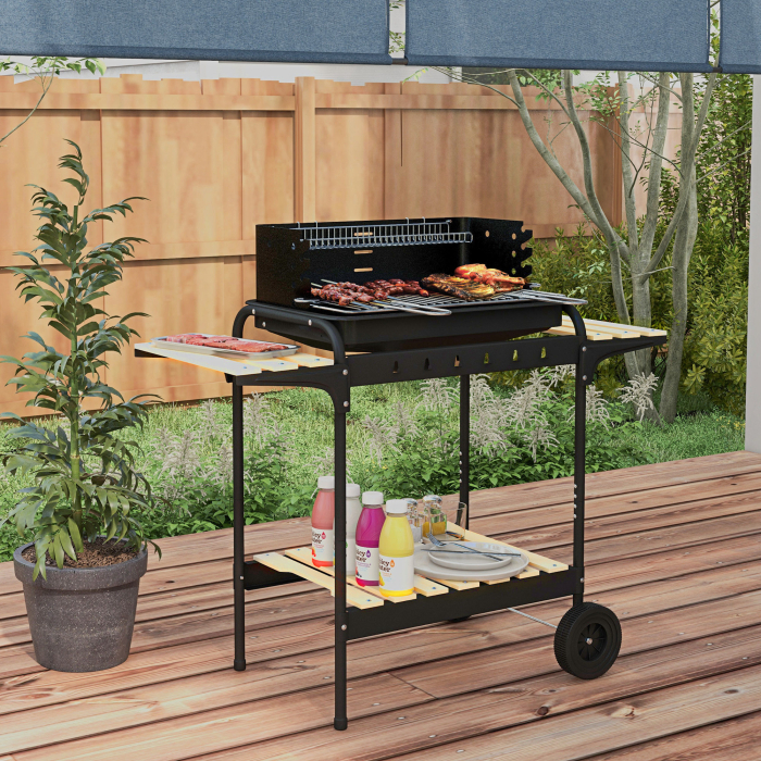  Gratar Barbecue cu Carbune cu Inaltime Reglabila [2]