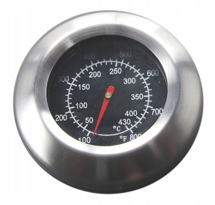 Gratar dreptunghiular pe carbuni, cu suport lateral si termometru capac, 115x60x108cm [7]