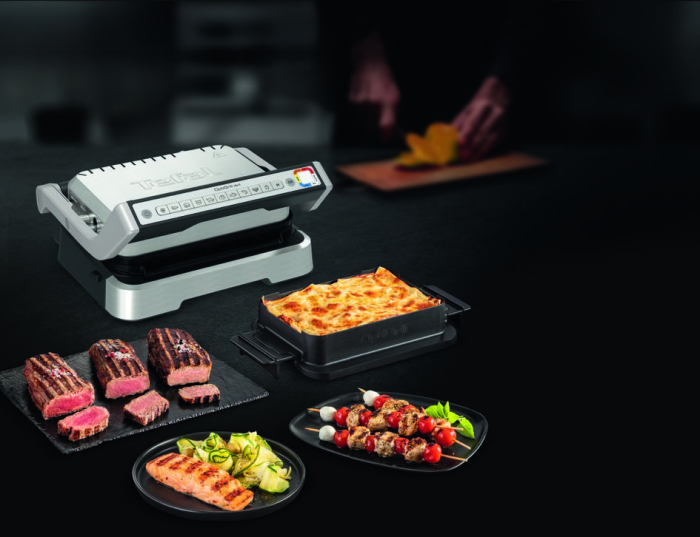 Gratar electric 4in1 multifunctional TEFAL OptiGrill Inox GC774D30, 9 programe, conectivitate la aplicatie, tava pentru cuptor, tavi detasabile, ar [8]