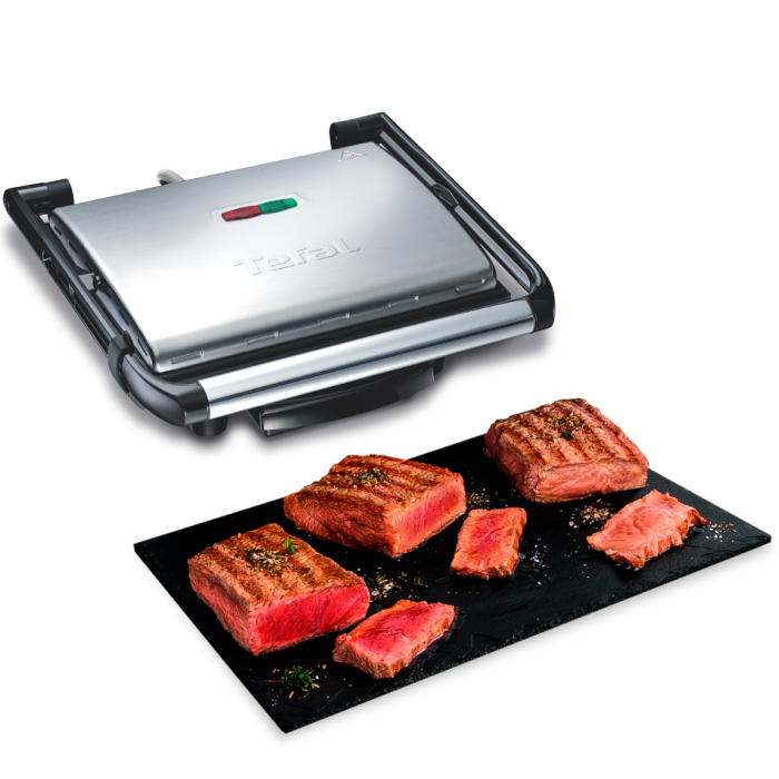 Gratar electric multifunctional Tefal Inicio Grill GC241D38, 2000W, functie panini, depozitare verticala, placi cu invelis antiaderent, inox [6]