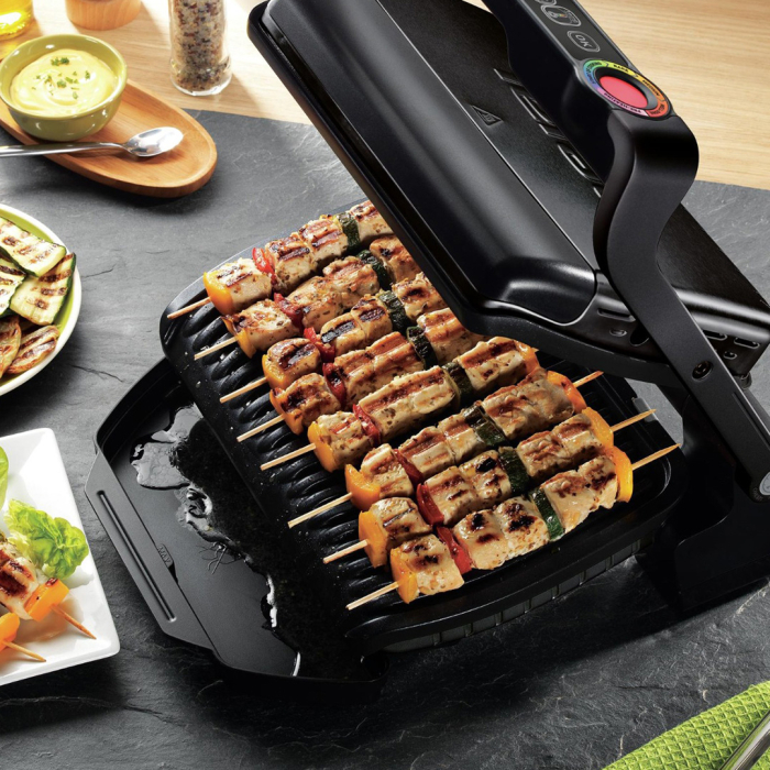 Gratar electric OptiGrill+ GC712834, 6 programe, senzor automat, mod manual 4 nivele, placi antiaderente din aluminiu turnat, tava colectare lichid [7]