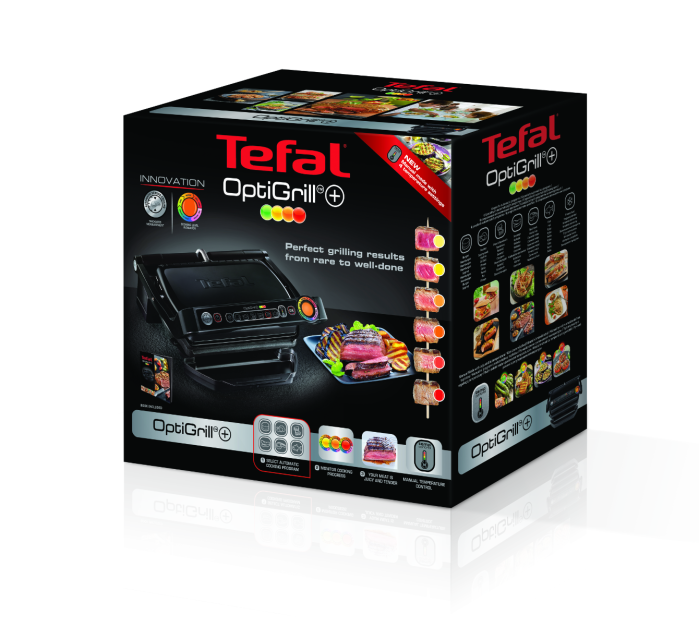Gratar electric OptiGrill+ GC712834, 6 programe, senzor automat, mod manual 4 nivele, placi antiaderente din aluminiu turnat, tava colectare lichid [8]