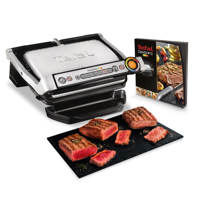 Gratar electric OptiGrill+ GC712D34, 6 programe, senzor automat, mod manual 4 nivele, placi antiaderente din aluminiu turnat, tava colectare lichid [3]