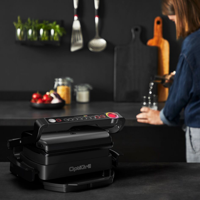 Gratar electric OptiGrill+ Snacking & Baking GC714834, 6 programe, senzor automat, mod manual , placi antiaderente, tava colectare lichide, tava c [7]