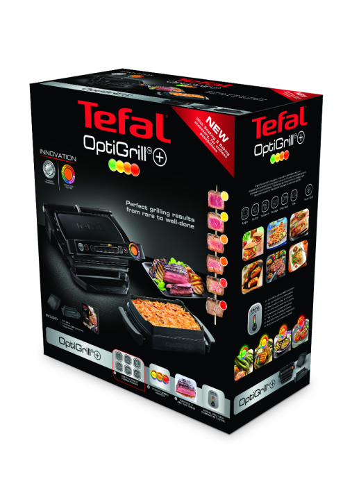 Gratar electric OptiGrill+ Snacking & Baking GC714834, 6 programe, senzor automat, mod manual , placi antiaderente, tava colectare lichide, tava c [14]