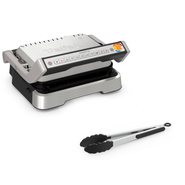 Gratar electric Tefal OptiGrill 2 in 1 GC773D30, 2100W, cleste inclus, 9 programe de gatire automate, indicator gatire, placi detasabile cu in [2]