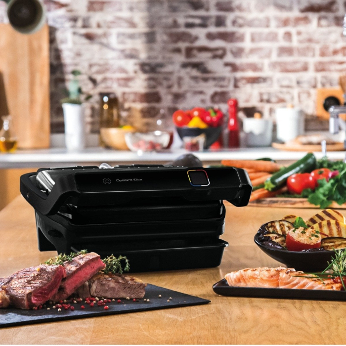 Gratar electric Tefal OptiGrill Elite GC750830, 2000 W, 12 programe, functie Searing Boost, 600 cm2 suprafata de gatire, negru [7]
