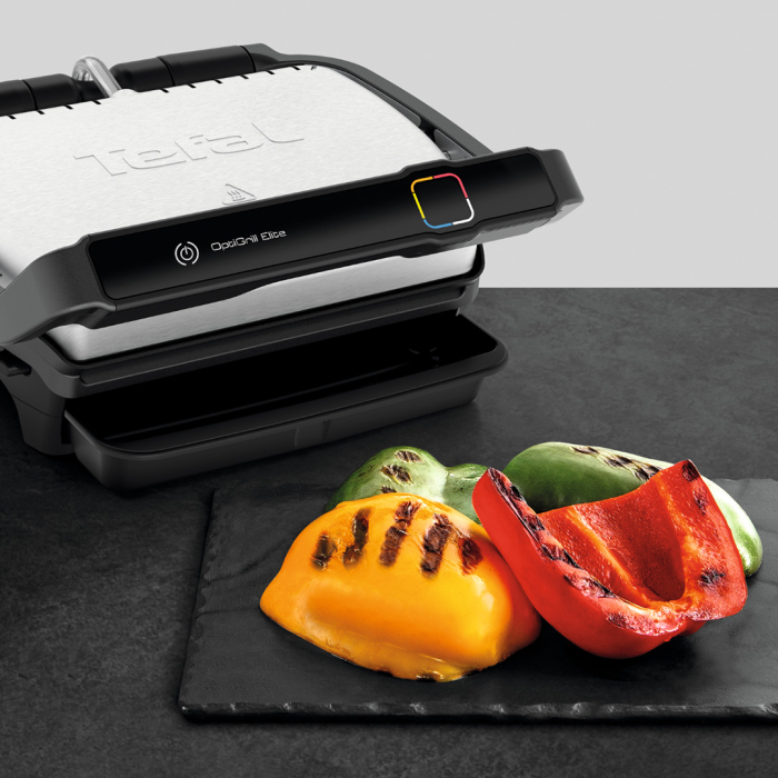 Gratar electric Tefal OptiGrill Elite GC750D30 cu 12 programe automate, termostat reglabil si carte de retete [15]