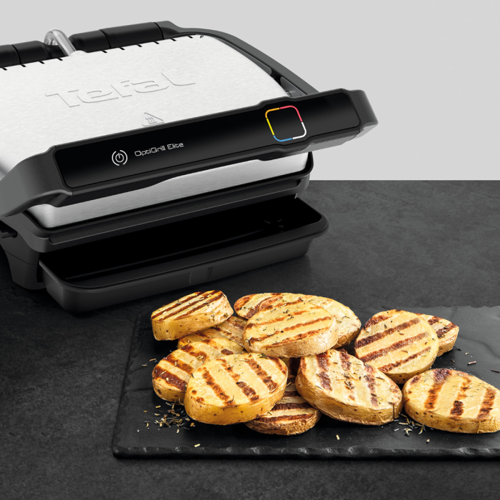 Gratar electric Tefal OptiGrill Elite GC750D30 cu 12 programe automate, termostat reglabil si carte de retete [16]