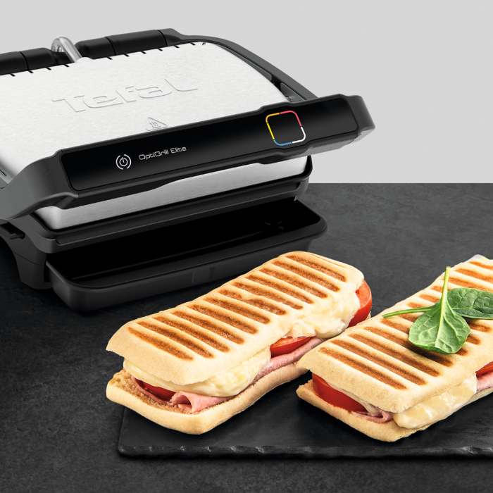 Gratar electric Tefal OptiGrill Elite GC750D30 cu 12 programe automate, termostat reglabil si carte de retete [11]