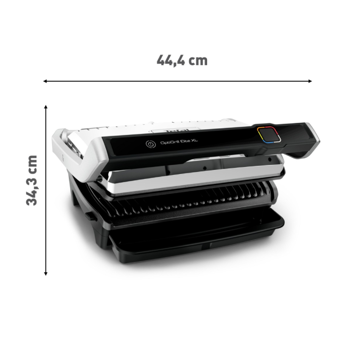 Gratar electric Tefal OptiGrill Elite XL GC760D30, 2200 W, 16 programe de gatit, senzor de gatire, indicator nivel de gatire, plci 40x20cm detasabi [8]