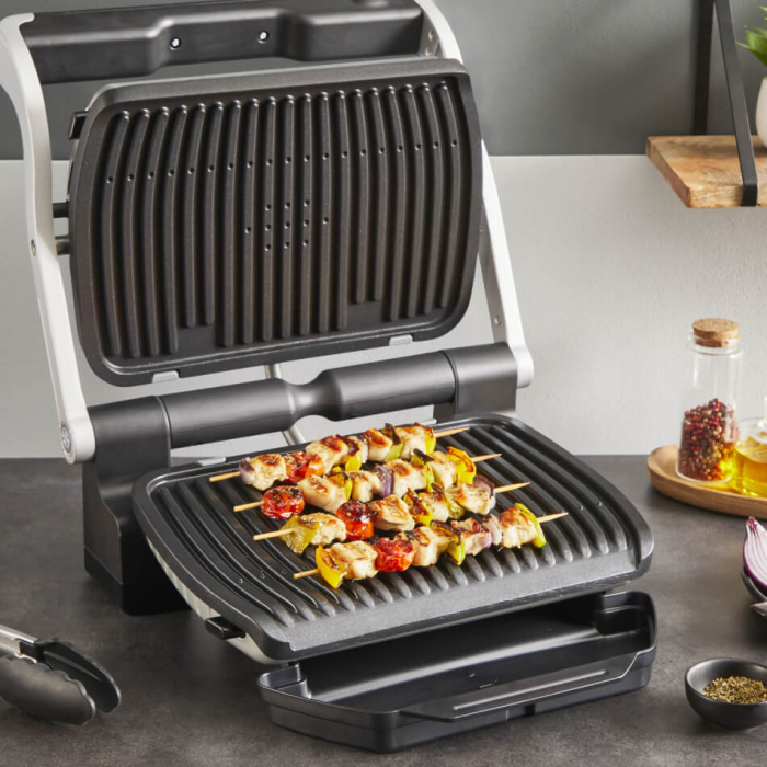 Gratar electric Tefal Optigrill+ GC717D10, 2000W, 6 programe automate, placi detasabile antiaderente, indicator nivel de gatire, argintiu [5]