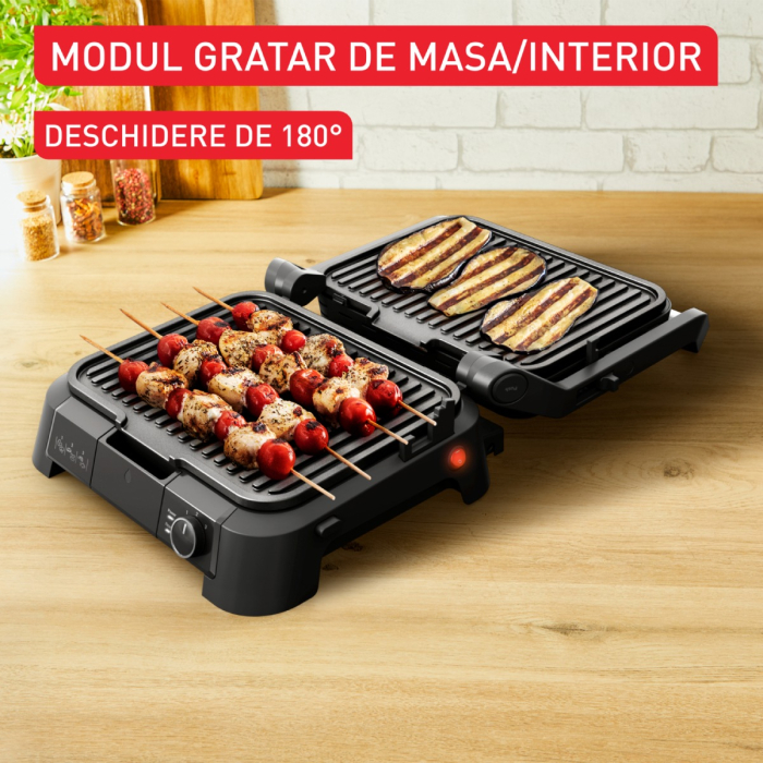 Gratar electric Tefal SuperGrill 3 in 1 GC5108E0, 2000W, indicator gatire, placi detasabile cu invelis antiaderent, 3 trepte temperatura, funct [3]