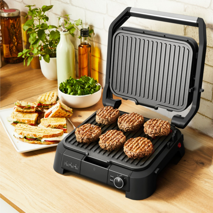 Gratar electric Tefal SuperGrill 3 in 1 GC5108E0, 2000W, indicator gatire, placi detasabile cu invelis antiaderent, 3 trepte temperatura, funct [9]