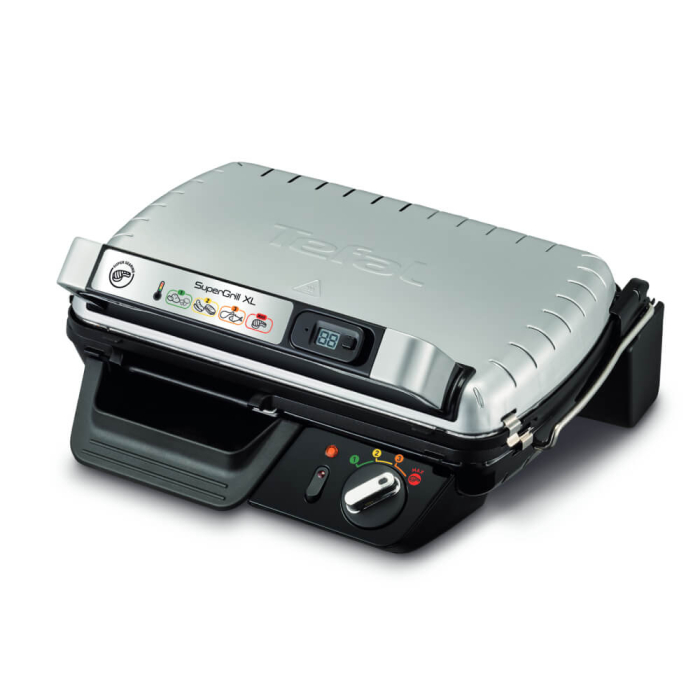 Gratar electric Tefal SuperGrill XL GC461B34, 2400W, termostat cu 4 pozitii, placi antiaderente, tava de colectare, indicator LED [4]