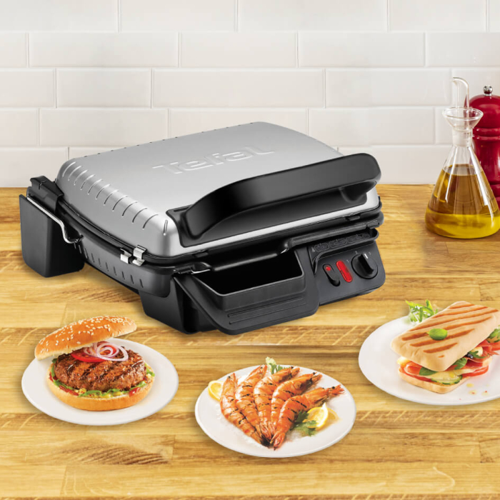 Gratar electric Tefal Ultra Compact 600 Comfort GC306012, 2000W, 3 pozitii, termostat ajustabil, placa din aluminiu detasabile [8]