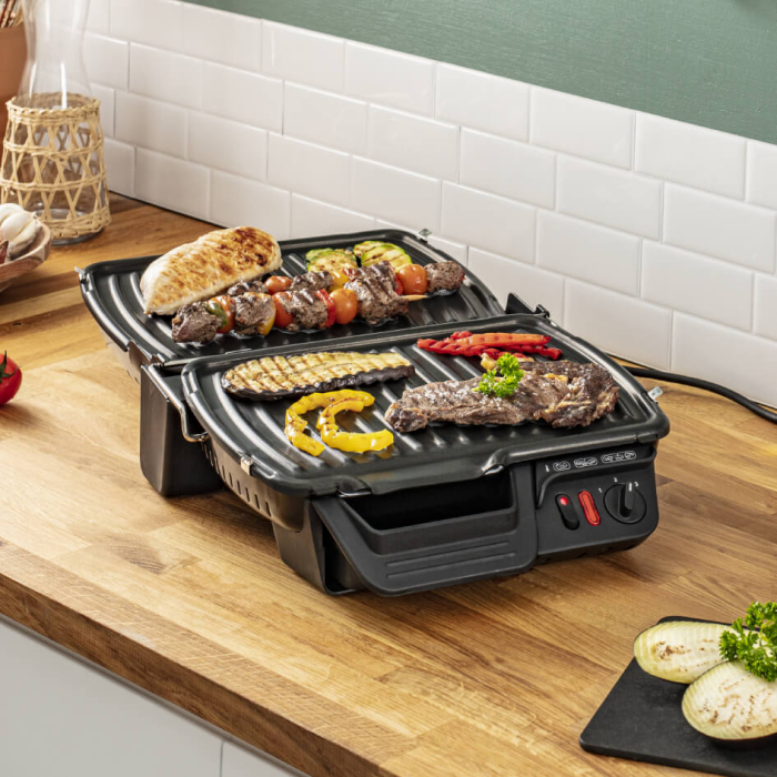 Gratar electric Tefal Ultra Compact 600 Comfort GC306012, 2000W, 3 pozitii, termostat ajustabil, placa din aluminiu detasabile [7]
