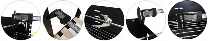 Gratar metalic pe carbuni, tava cromata, cu spita pentru rotisor, 86x81x41cm [4]