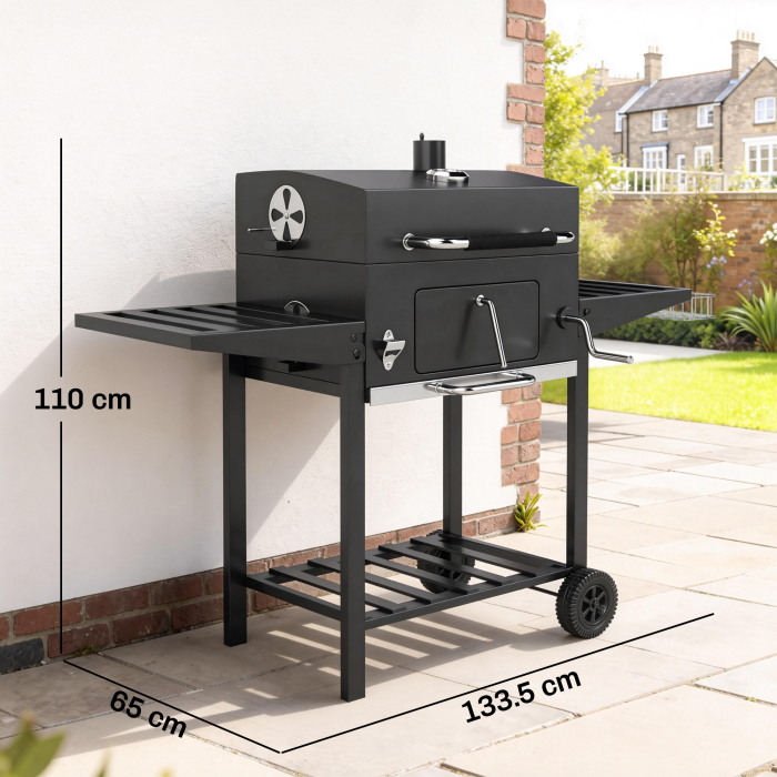  gratar pe carbune, grila reglabila, rafturi rabatabile, termometru. [3]