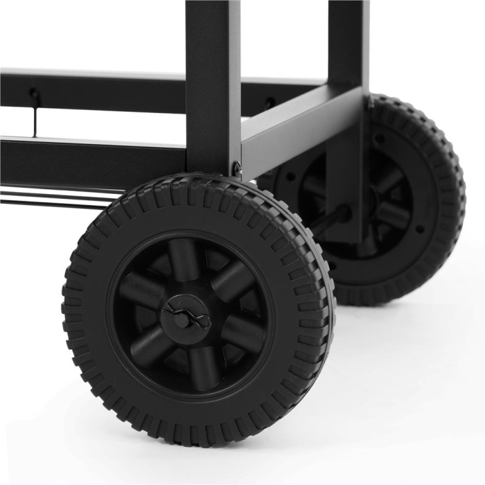 Gratar pe carbuni cu raft lateral pliabil, raft frontal si suport reglabil pentru carbuni, termometru, 108x60x95 cm, negru [22]