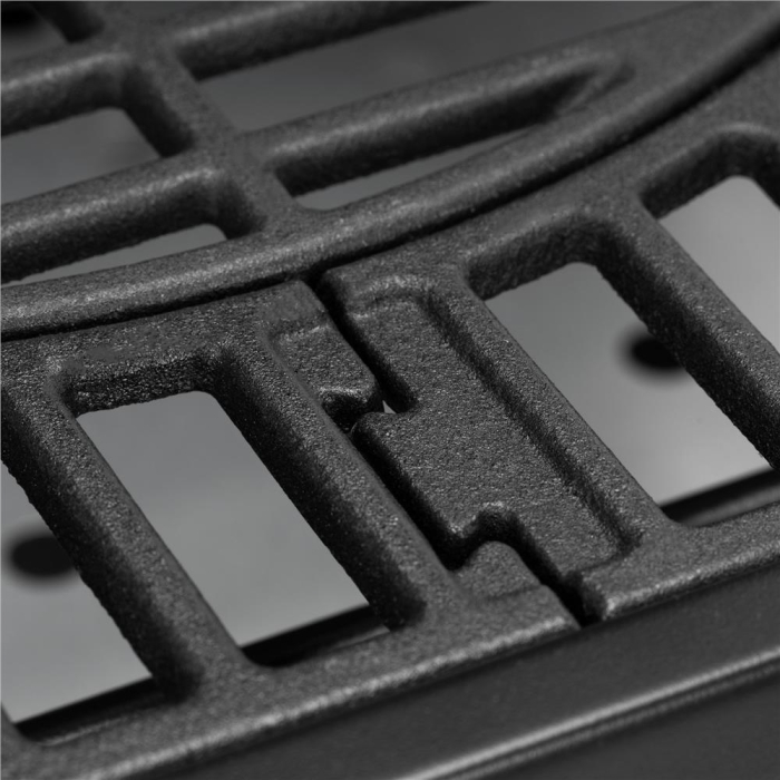 Gratar pe carbuni cu raft lateral pliabil, suport reglabil pentru carbuni, termometru, 114x52x106 cm, negru [15]