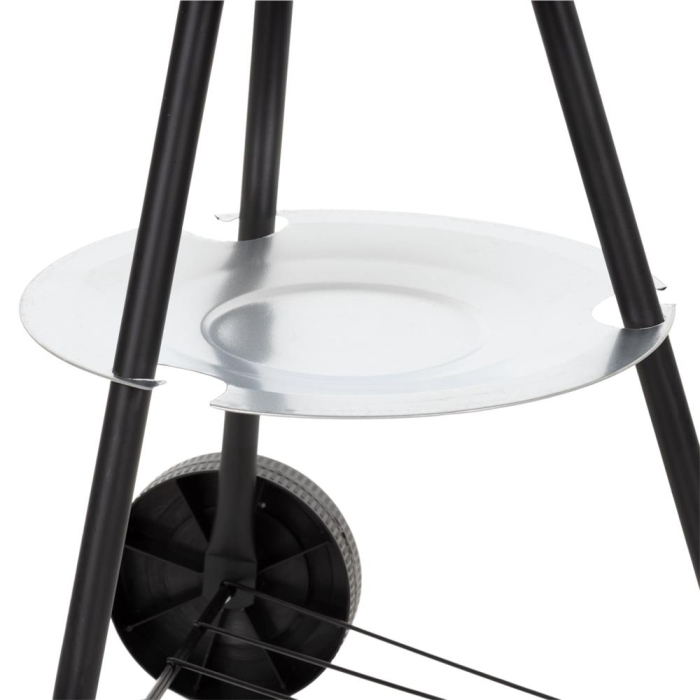 Gratar portabil pe carbuni cu capac, raft inferior si reglare ventilatie, din otel, diametru gratar 41 cm [20]