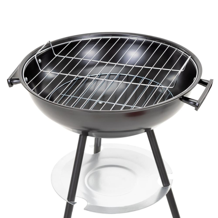 Gratar portabil pe carbuni cu capac, raft inferior si reglare ventilatie, din otel, diametru gratar 41 cm [21]