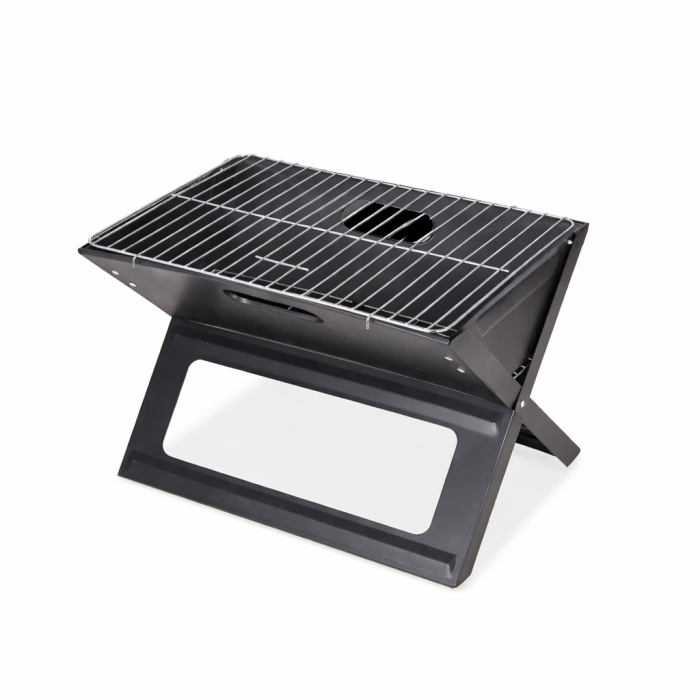 Gratar portabil pliabil pentru gradina si camping, metal, 56x56x40 cm, negru [5]