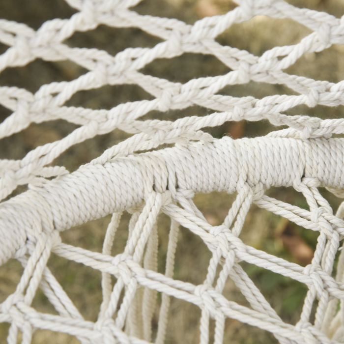  Hamac de gradina Boho Chic Scaun Suspendat pentru Interior si Exterior Crem [9]