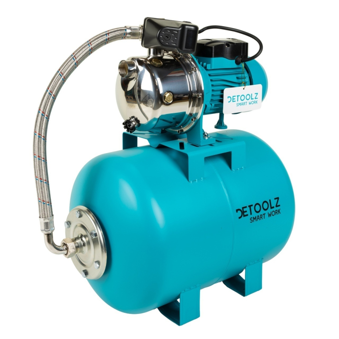 Hidrofor 0.9 KW Detoolz DZ-P123-G02, Debit Maxim 3300L/h, Inaltime Maxima Pompare 45M, Corp Pompa Inox, Butelie 50L [7]