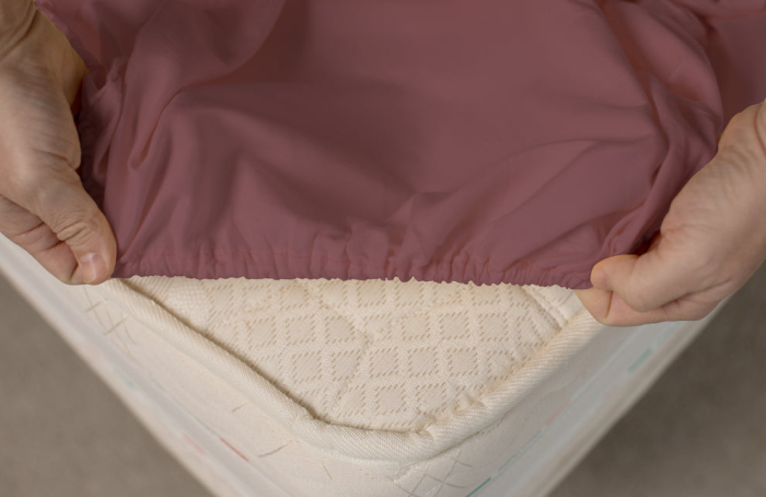 Husa Brius Bumbac Cottone cu elastic, 180x200, Bumbac 100%, Material moale si prietenos cu pielea, Mov [3]